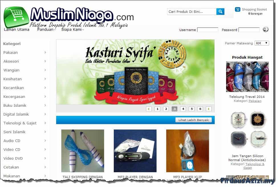 Muslim Niaga menyediakan kedai online untuk setiap agen Muslim Niaga