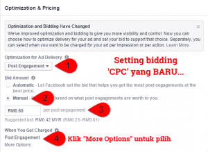 Cara Guna Bidding CPC Untuk Facebook Ads
