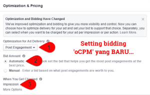 Cara Guna Bidding oCPM Yang Baru Untuk FB Ads