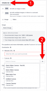 Setting FB Ads Untuk Canvas dalam Power Editor