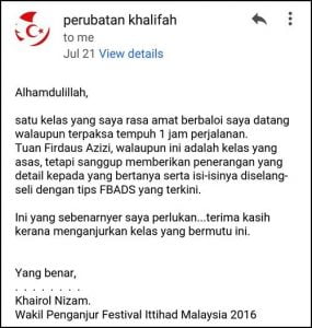 Feedback Kelas Facebook Marketing 101 - 1