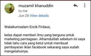 Feedback Kelas Facebook Marketing 101 - 4
