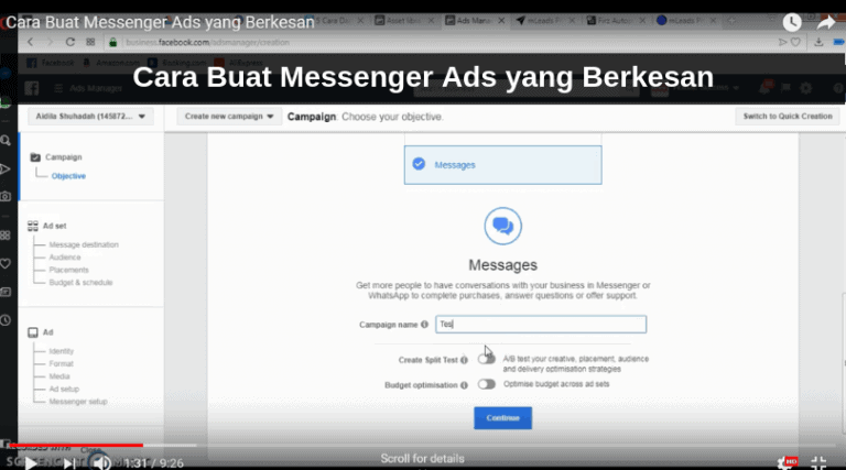 Cara Buat Messenger Ads yang Berkesan!